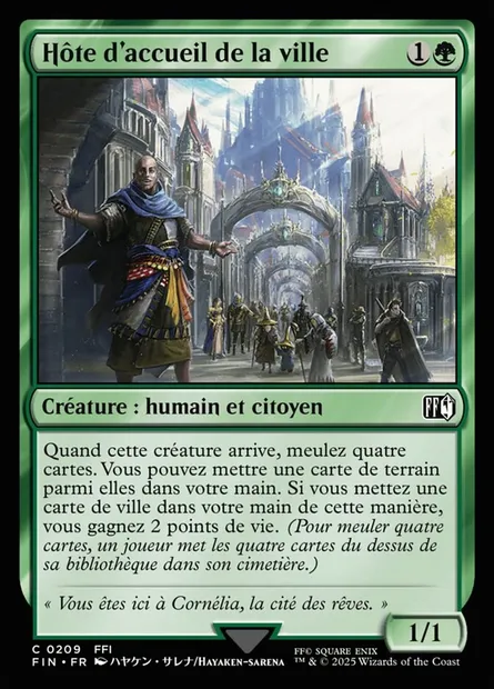 Hôte d'accueil de la ville, carte Magic FIN 209 — extension Final Fantasy