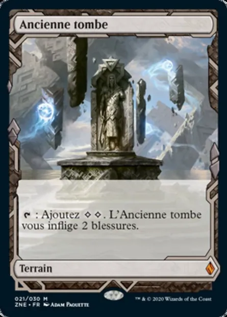 Ancienne tombe, carte Magic ZNE 21 — extension Zendikar Rising Expeditions