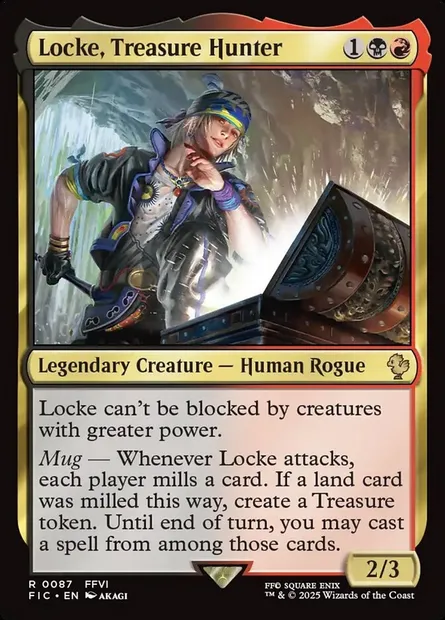 Locke, Treasure Hunter, Magic card FIC 87 — Final Fantasy Commander set