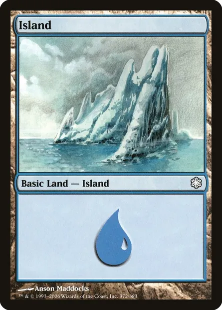 Island, Magic card CST 372 — Coldsnap Theme Decks set