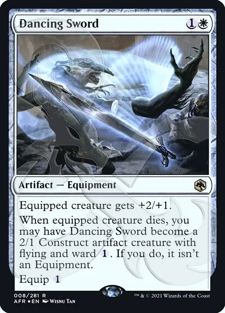 Dancing Sword, Magic card PAFR 8a — Adventures in the Forgotten Realms Promos set