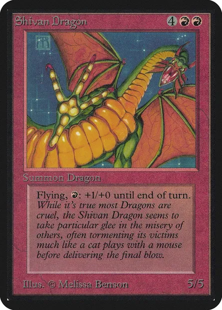 Shivan Dragon, Magic card LEA 174 — Limited Edition Alpha set