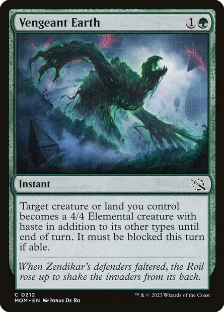 Vengeant Earth, Magic card MOM 212 — March of the Machine set