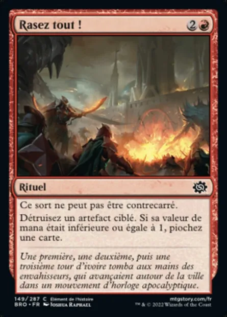 Rasez tout !, carte Magic BRO 149 — extension La Guerre Fratricide
