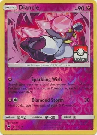 Diancie, carte Pokémon LGP 094 — extension League Promos