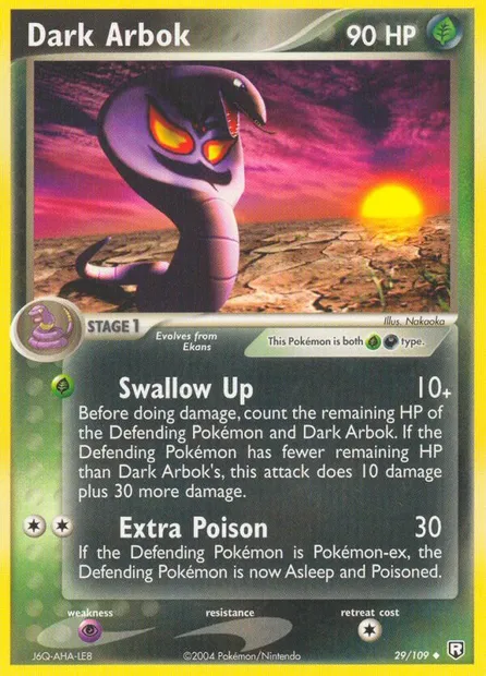 Dark Arbok, Pokémon card TRR 29 — Team Rocket Returns set