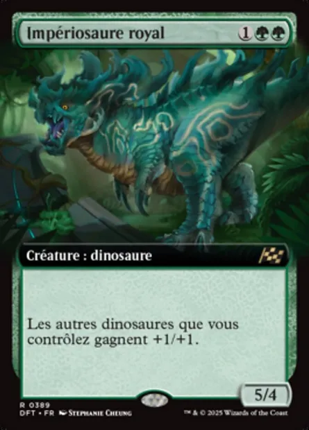 Impériosaure royal, carte Magic DFT 389 — extension Aetherdrift