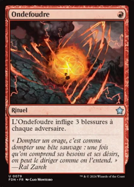 Ondefoudre, carte Magic FDN 79 — extension Foundations