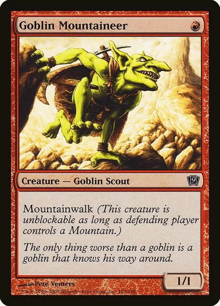 Goblin Mountaineer, Magic card 9ED 193★ — Ninth Edition set