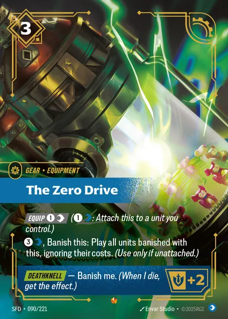 The Zero Drive, carte Riftbound SFD 090 — extension Spiritforged