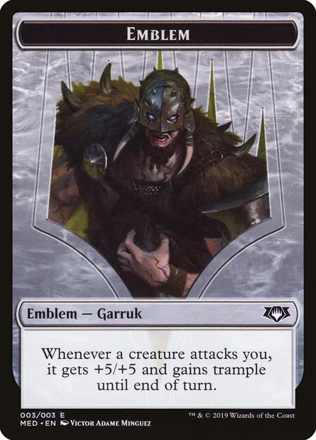 Garruk, Apex Predator Emblem, carte Magic TMED W3 — extension Mythic Edition Tokens