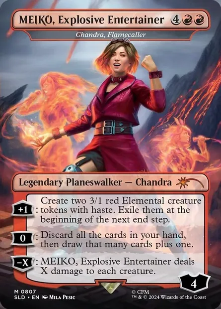 Chandra, Flamecaller, Magic card SLD 807 — Secret Lair Drop set