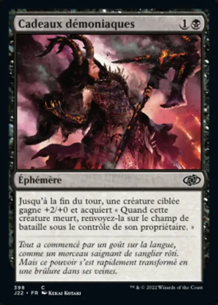 Cadeaux démoniaques, carte Magic J22 398 — extension Jumpstart 2022