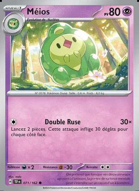 Méios, carte Pokémon TEF 071 — extension Forces Temporelles