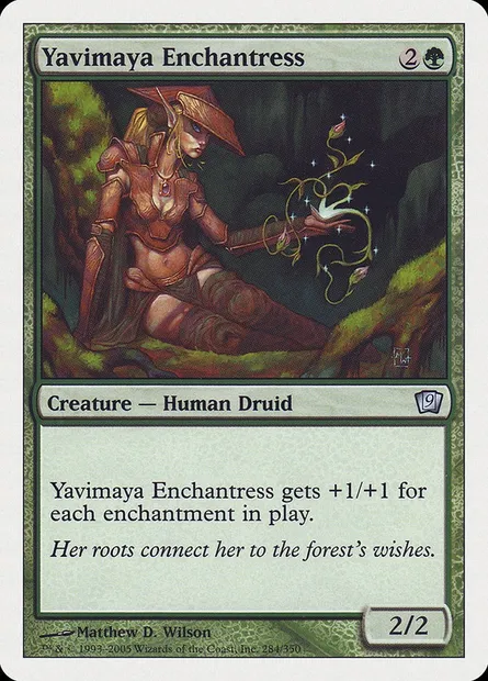 Enchanteresse de la Yavimaya, carte Magic 9ED 284 — extension Neuvième Edition
