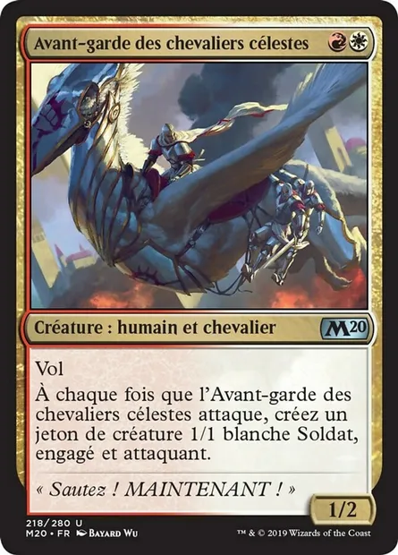 Avant-garde des chevaliers célestes, carte Magic M20 218 — extension Core Set 2020