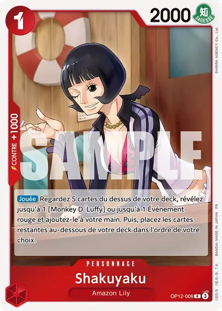 Shakuyaku, carte One Piece OP12-006 — extension L'HÉRITAGE DU MAÎTRE