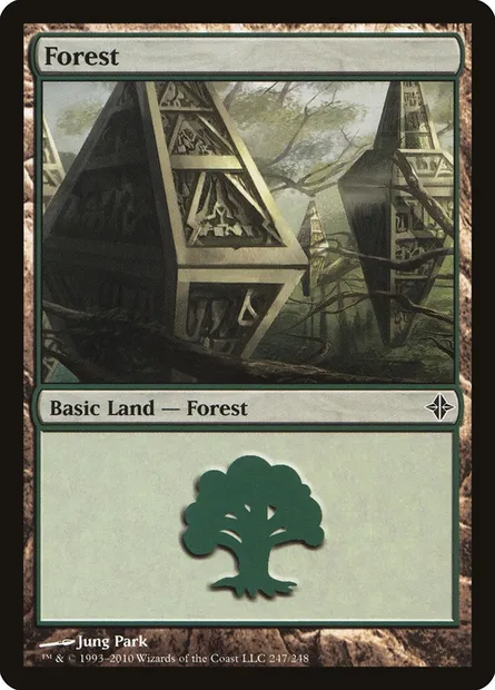 Forest, Magic card ROE 247 — Rise of the Eldrazi set