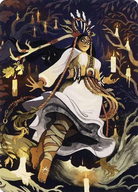 Candlegrove Witch // Candlegrove Witch, carte Magic AMID 76 — extension Midnight Hunt Art Series