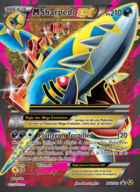 M-Sharpedo-EX, carte Pokémon XY 200a — extension Promo XY