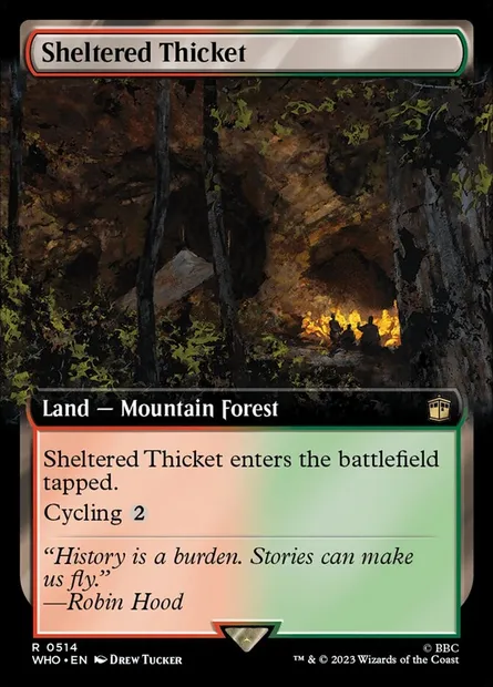 Sheltered Thicket, Magic card WHO 514 — Doctor Who set
