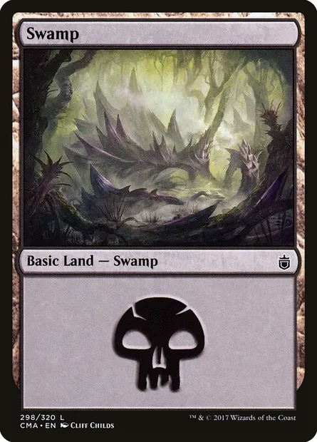 Swamp, Magic card CMA 298 — Commander Anthology set