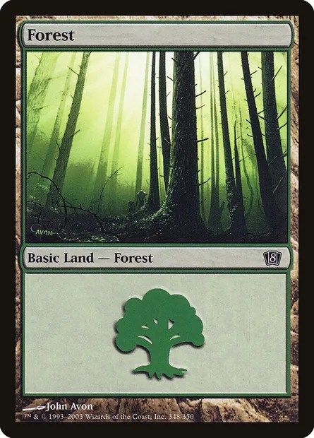 Forêt, carte Magic 8ED 348★ — extension Huitième Edition