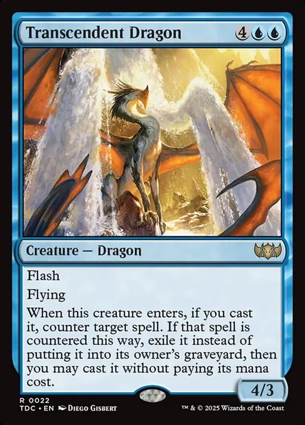 Transcendent Dragon, Magic card TDC 22 — Tarkir: Dragonstorm Commander set