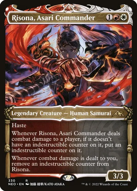 Risona, Asari Commander, Magic card NEO 330 — Kamigawa: Neon Dynasty set