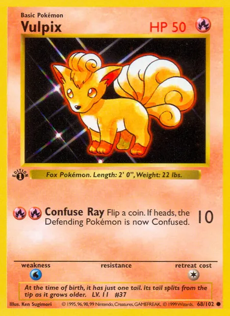 Vulpix, Pokémon card BS 68 — Base Set set