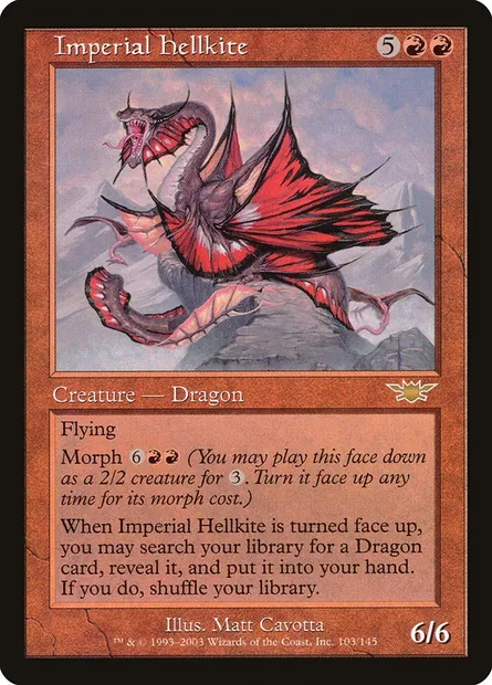 Imperial Hellkite, Magic card LGN 103 — Legions set