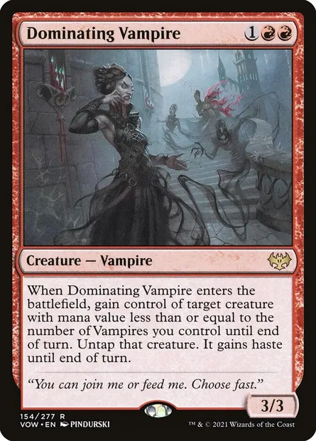 Dominating Vampire, Magic card VOW 154 — Innistrad: Crimson Vow set