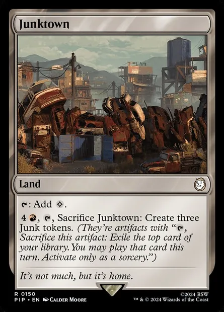 Junktown, Magic card PIP 150 — Fallout set