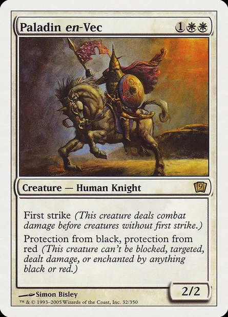 Paladin en-Vec, Magic card 9ED 32 — Ninth Edition set