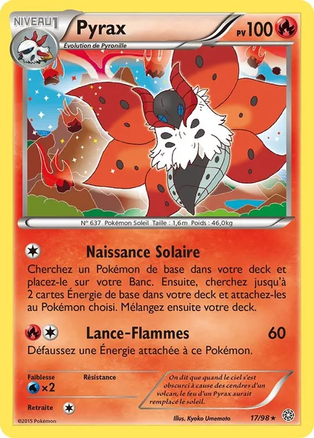 Pyrax, carte Pokémon AOR 17 — extension Origines Antiques