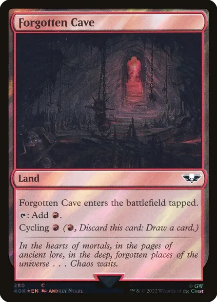 Forgotten Cave, Magic card 40K 280★ — Warhammer 40,000 Commander set