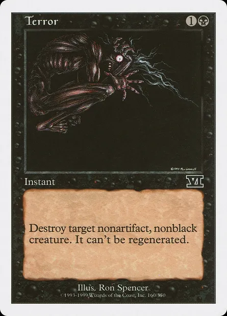 Terreur, carte Magic 6ED 160 — extension Classic Sixth Edition