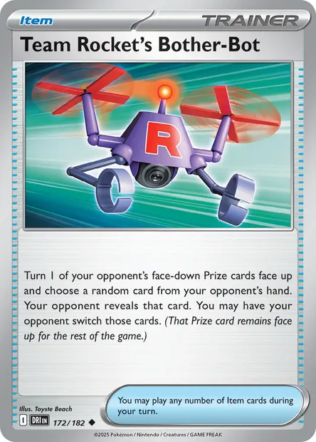 Team Rocket's Bother-Bot, Pokémon card DRI 172 — Destined Rivals set