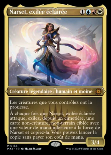 Narset, exilée éclairée, carte Magic MAT 138 — extension L'invasion des machines : le jour d'après