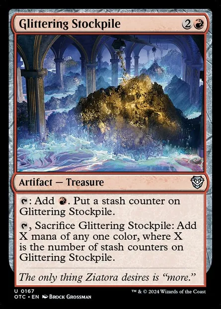 Glittering Stockpile, Magic card OTC 167 — Outlaws of Thunder Junction Commander set