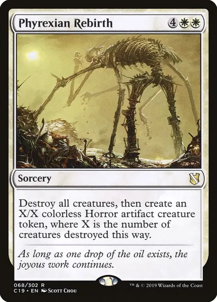 Phyrexian Rebirth, Magic card C19 68 — Commander 2019 set