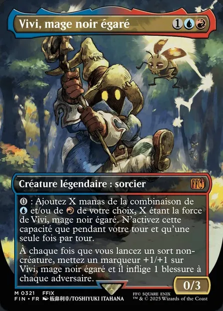 Vivi, mage noir égaré, carte Magic FIN 321 — extension Final Fantasy