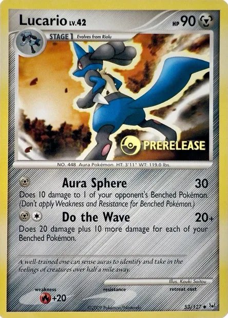Lucario, Pokémon card PRE 053-2 — Prerelease Promos set