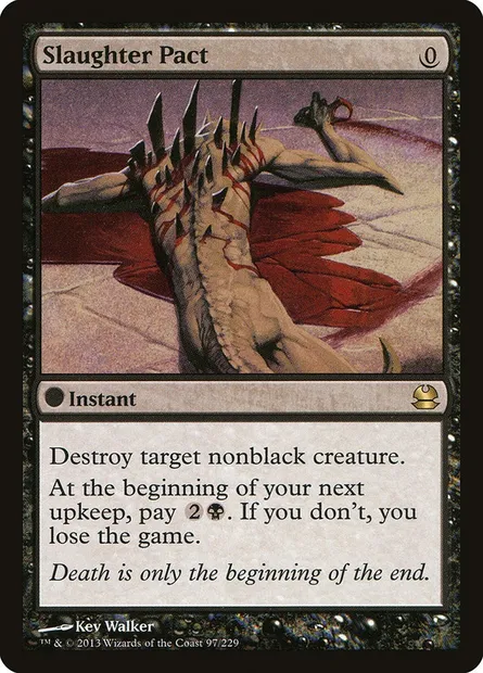 Slaughter Pact, Magic card MMA 97 — Modern Masters set