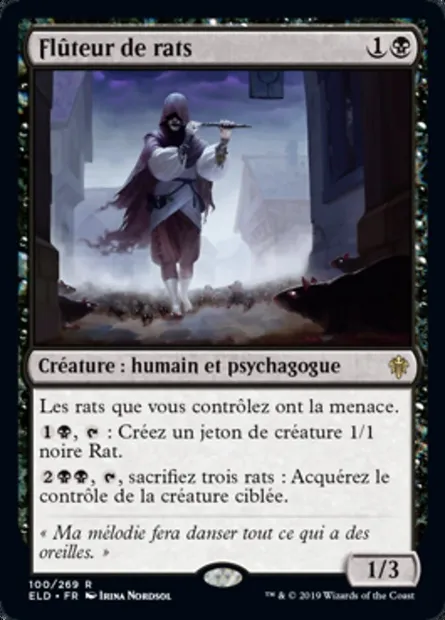 Flûteur de rats, carte Magic ELD 100 — extension Throne of Eldraine
