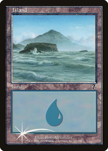 Island, Magic card 7ED 333★ — Seventh Edition set