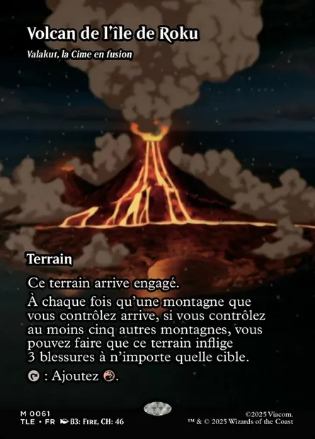 Valakut, la Cime en fusion, carte Magic TLE 61 — extension Avatar: The Last Airbender Eternal
