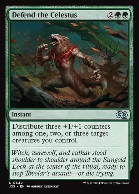 Defend the Celestus, Magic card J25 649 — Foundations Jumpstart set