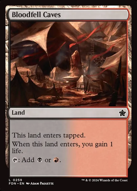 Bloodfell Caves, Magic card FDN 259 — Foundations set