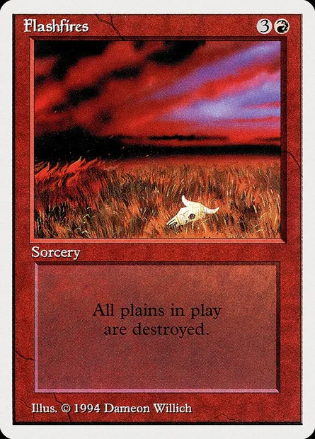 Feu de brousse, carte Magic SUM 152 — extension Summer Magic / Edgar